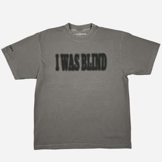 gray oversized christian street-wear with i was blind from faith-based apparel brand CRE8NEW
